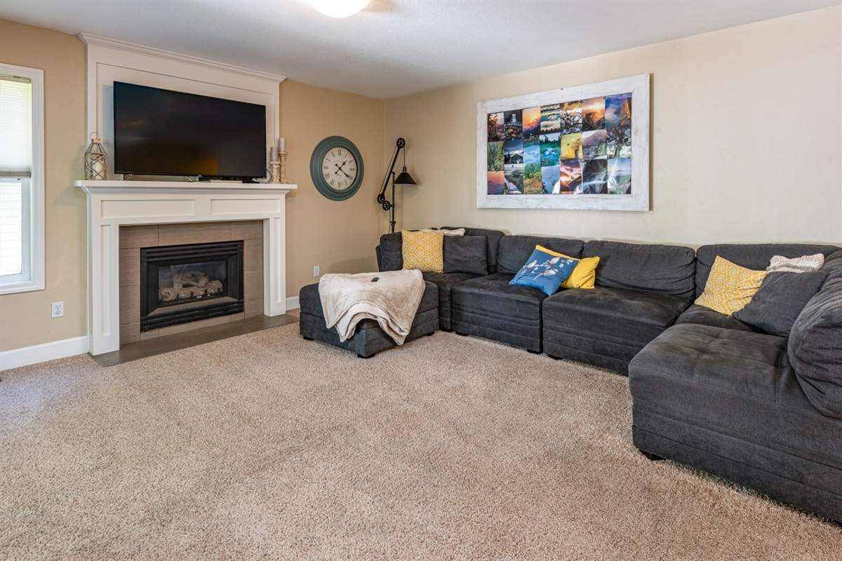 Living room 1, with electric fireplace