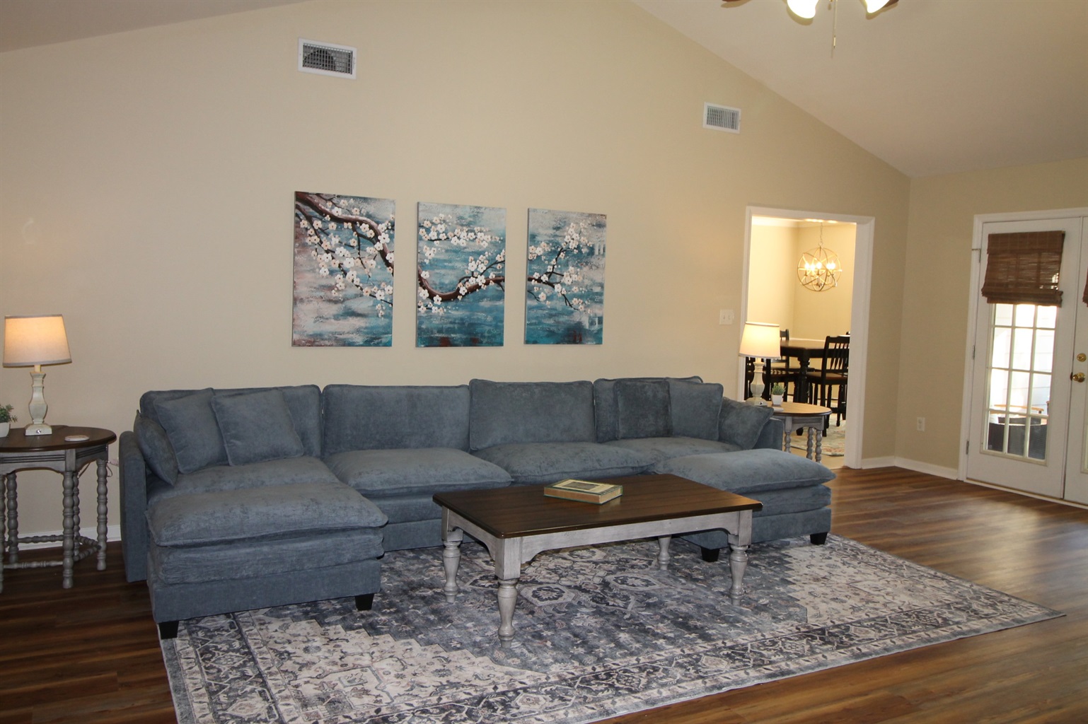 Living Room w/12' long sofa