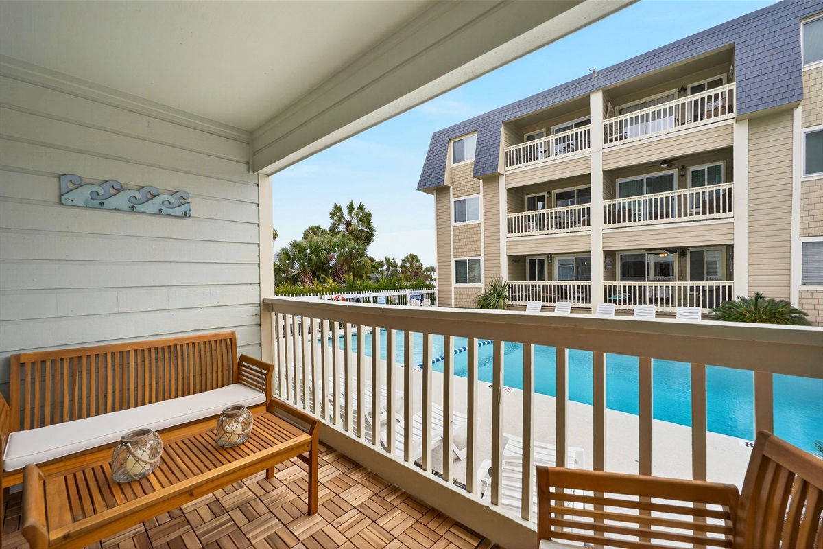 Porch | Beach Break | IOP Escapes Vacation Rentals | 1400 Ocean Blvd 106B, Isle of Palms SC
