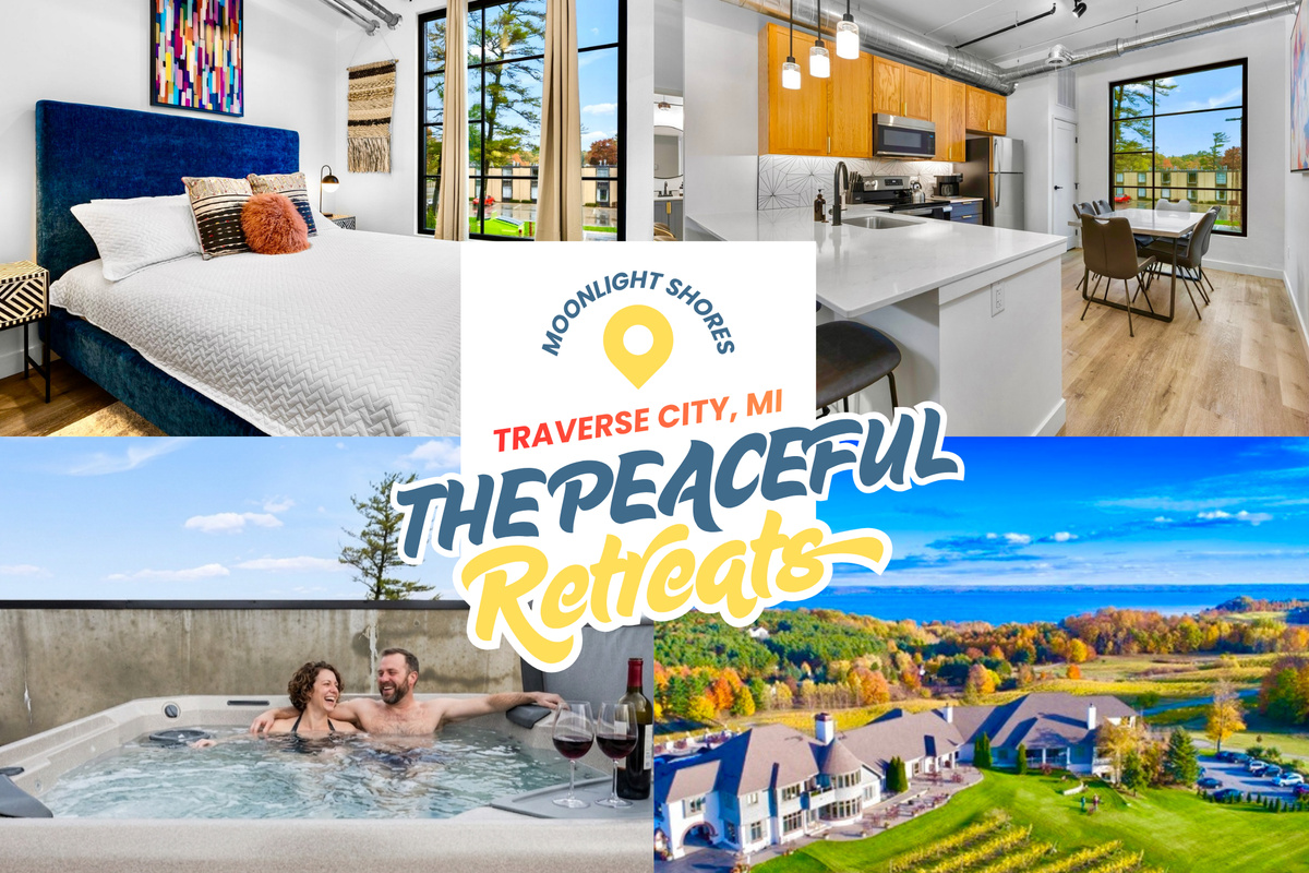 Stay close to everything, from wineries to the vibrant energy of Front Street then retreat to your brand-new condo, where two king bedrooms and rooftop hot tubs await.