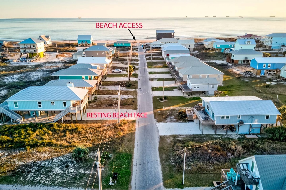 Deeded beach access 600' walk from Resting Beach Face