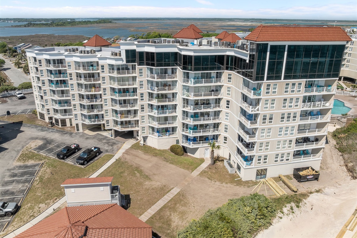 Oceanfront building 2 with private balconies and panoramic coastal views