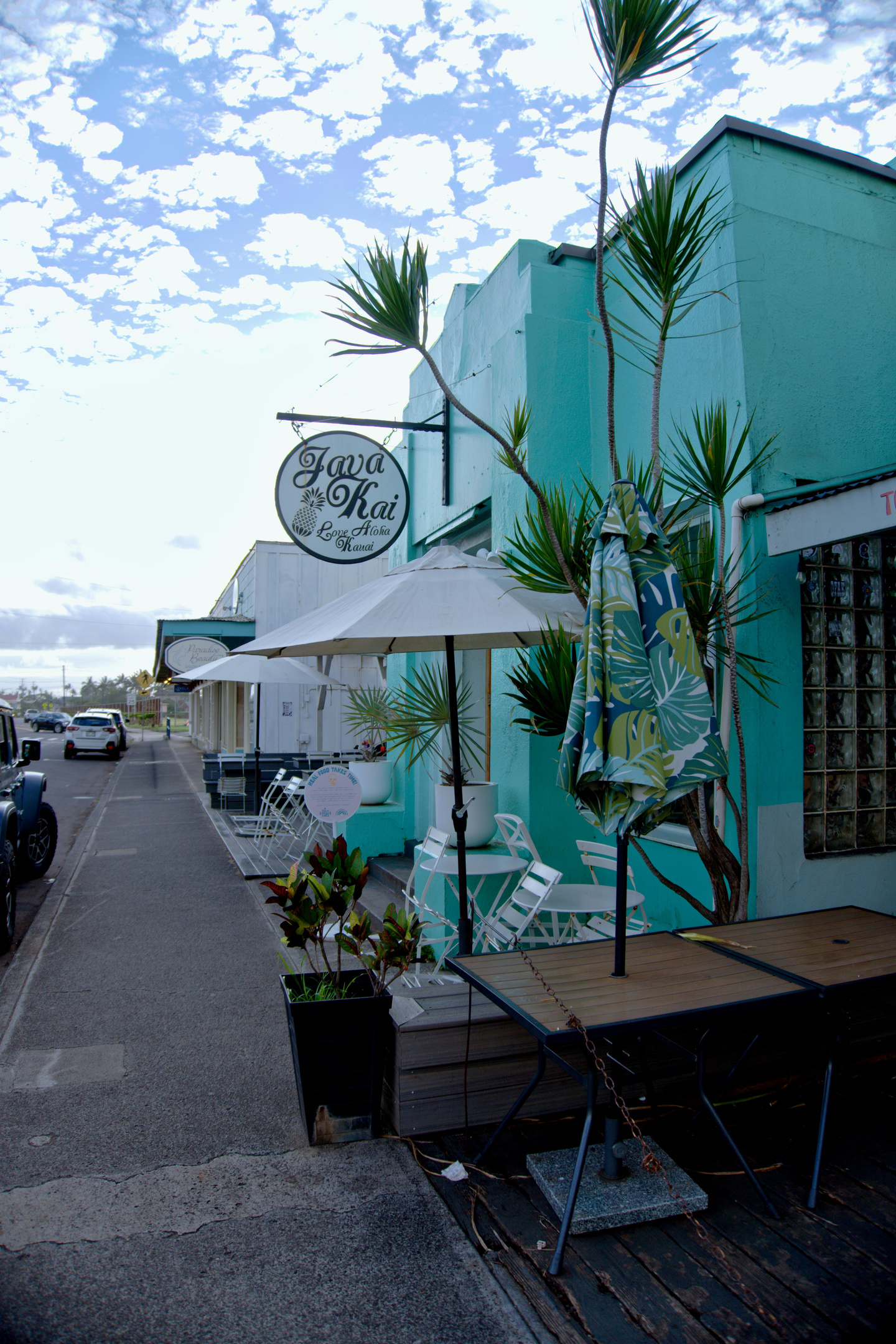 Local coffee shop in Kapa'a Town