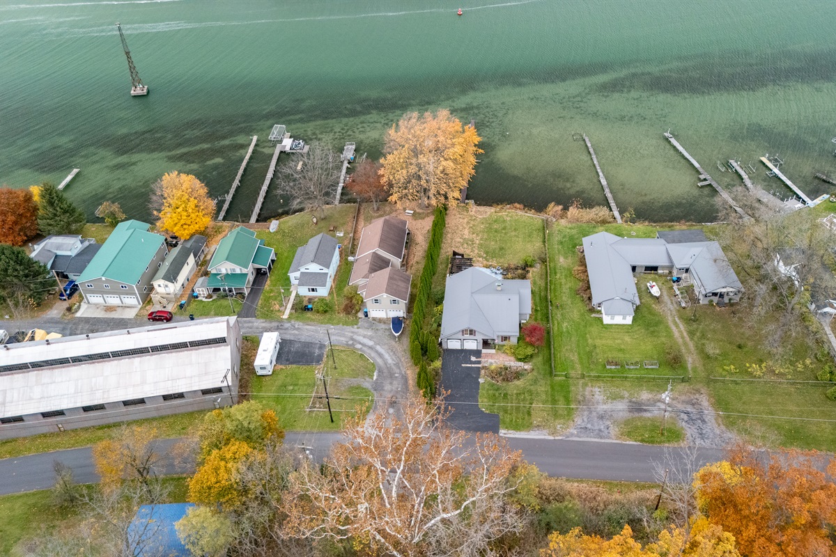 Arial view of the home and  surrounding area