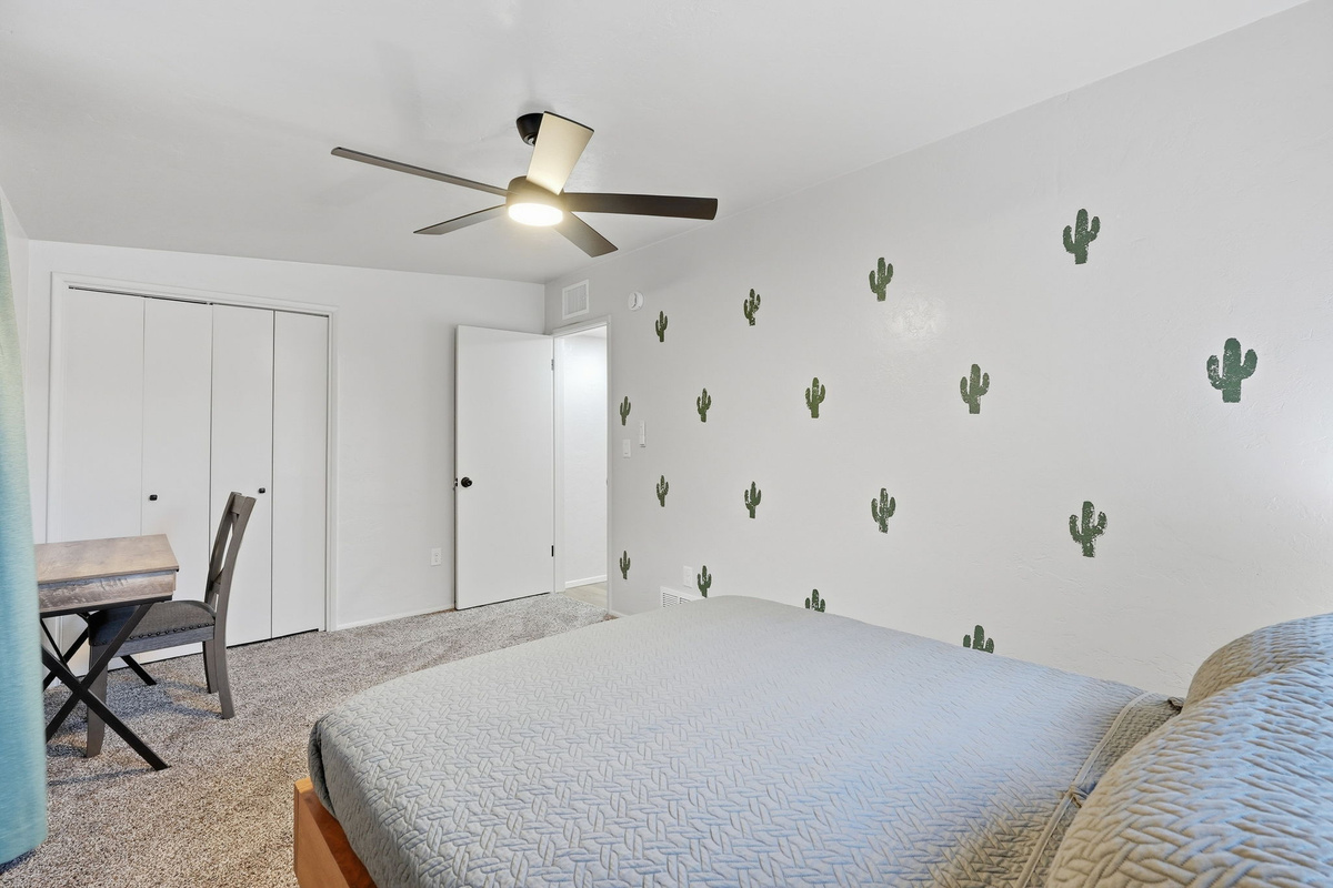 Styled with local charm and a relaxing queen bed.