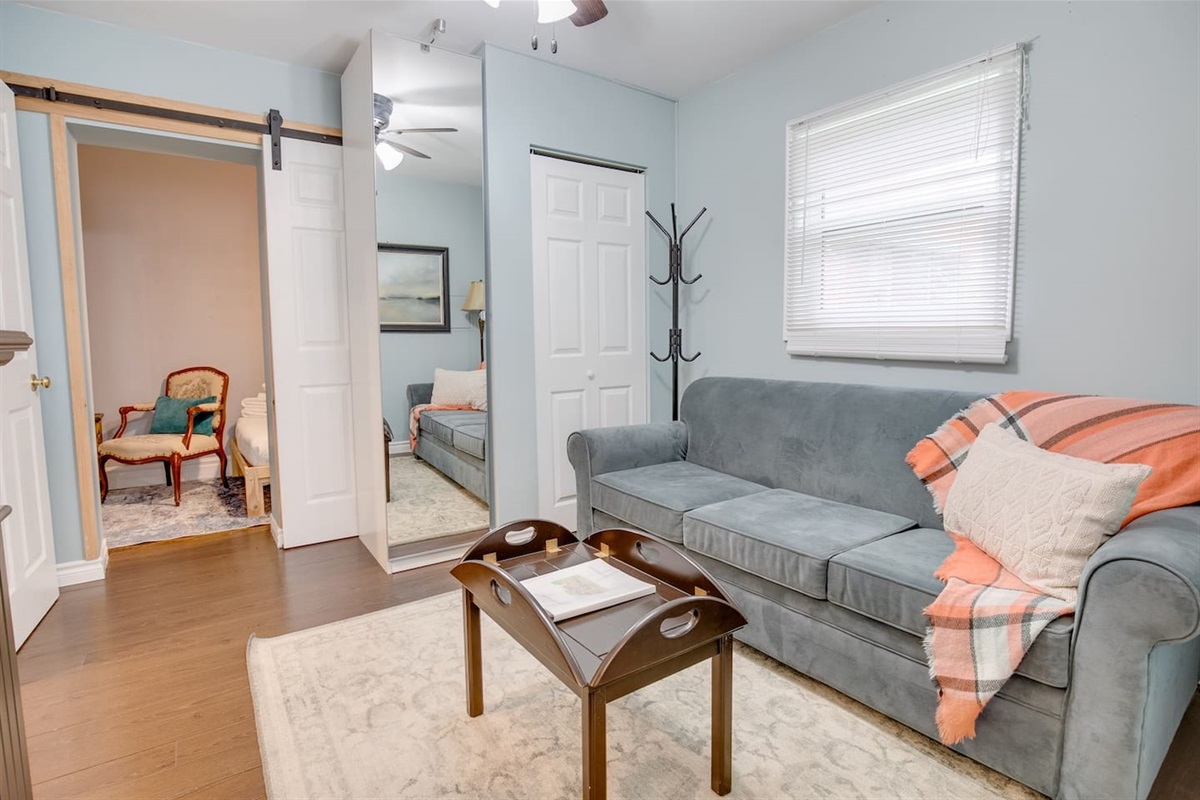 Sitting room with pull out sofa