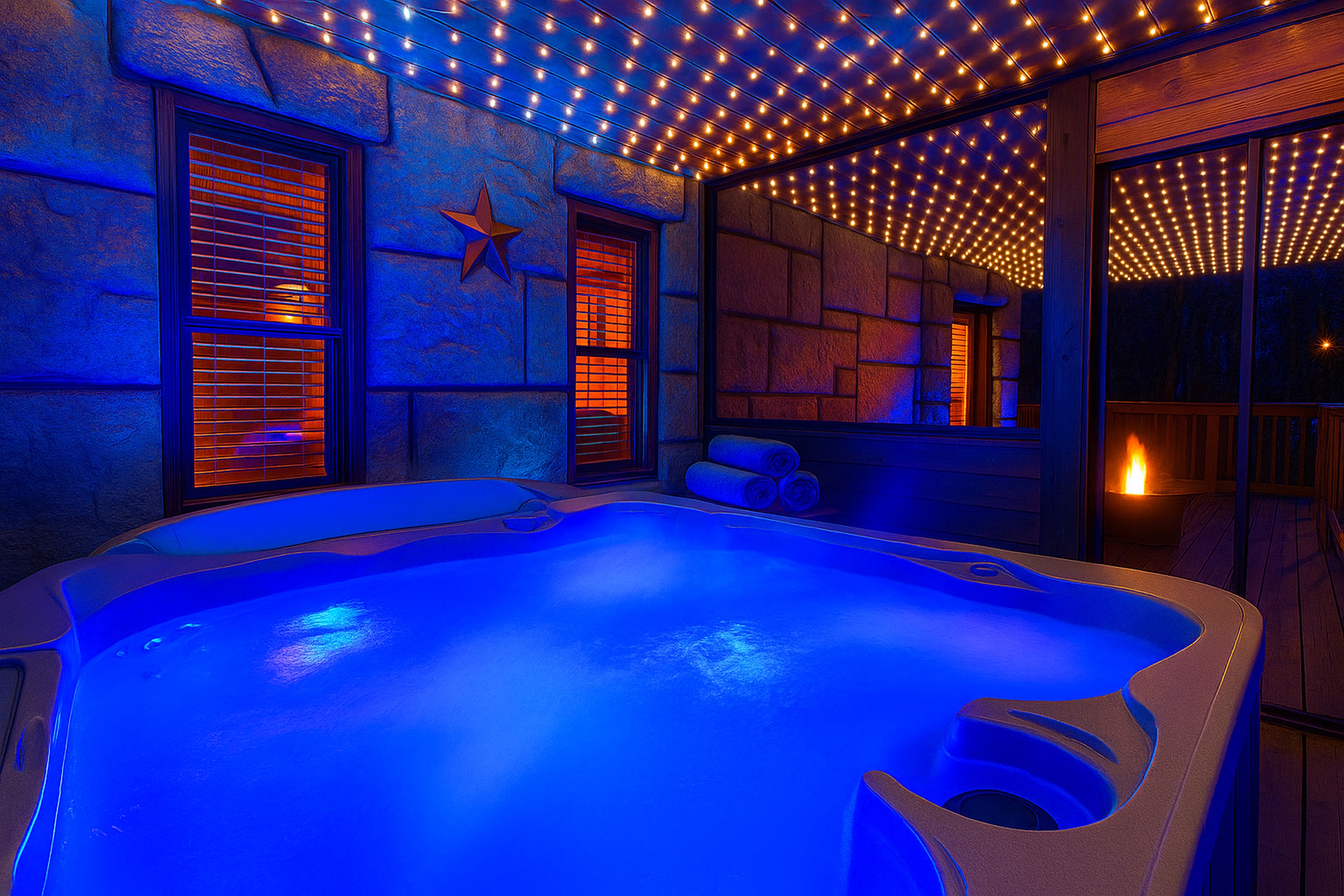 Twinkle lights + warm bubbles = your new happy place. 💫🛁