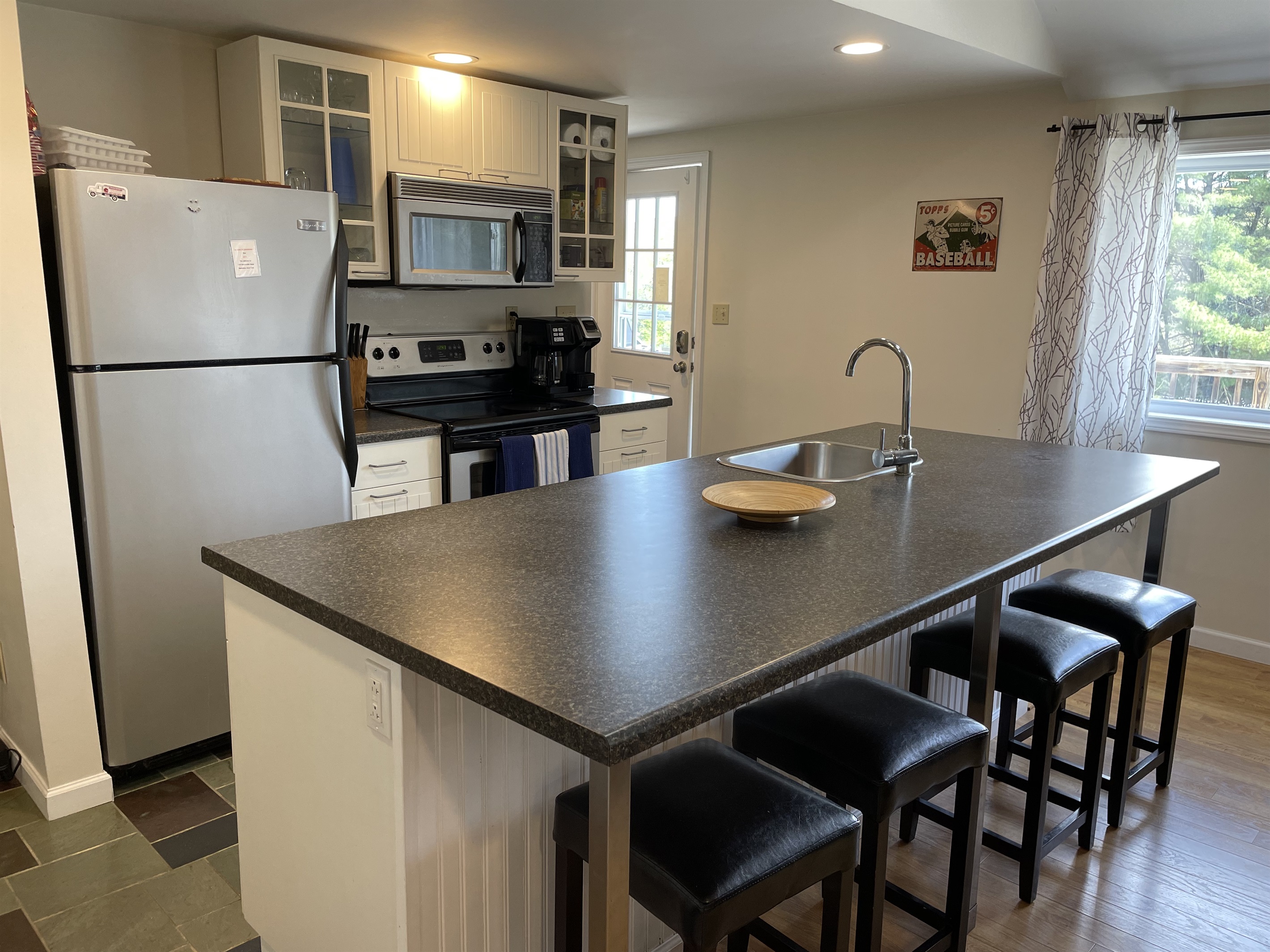 Remodeled kitchen and island
