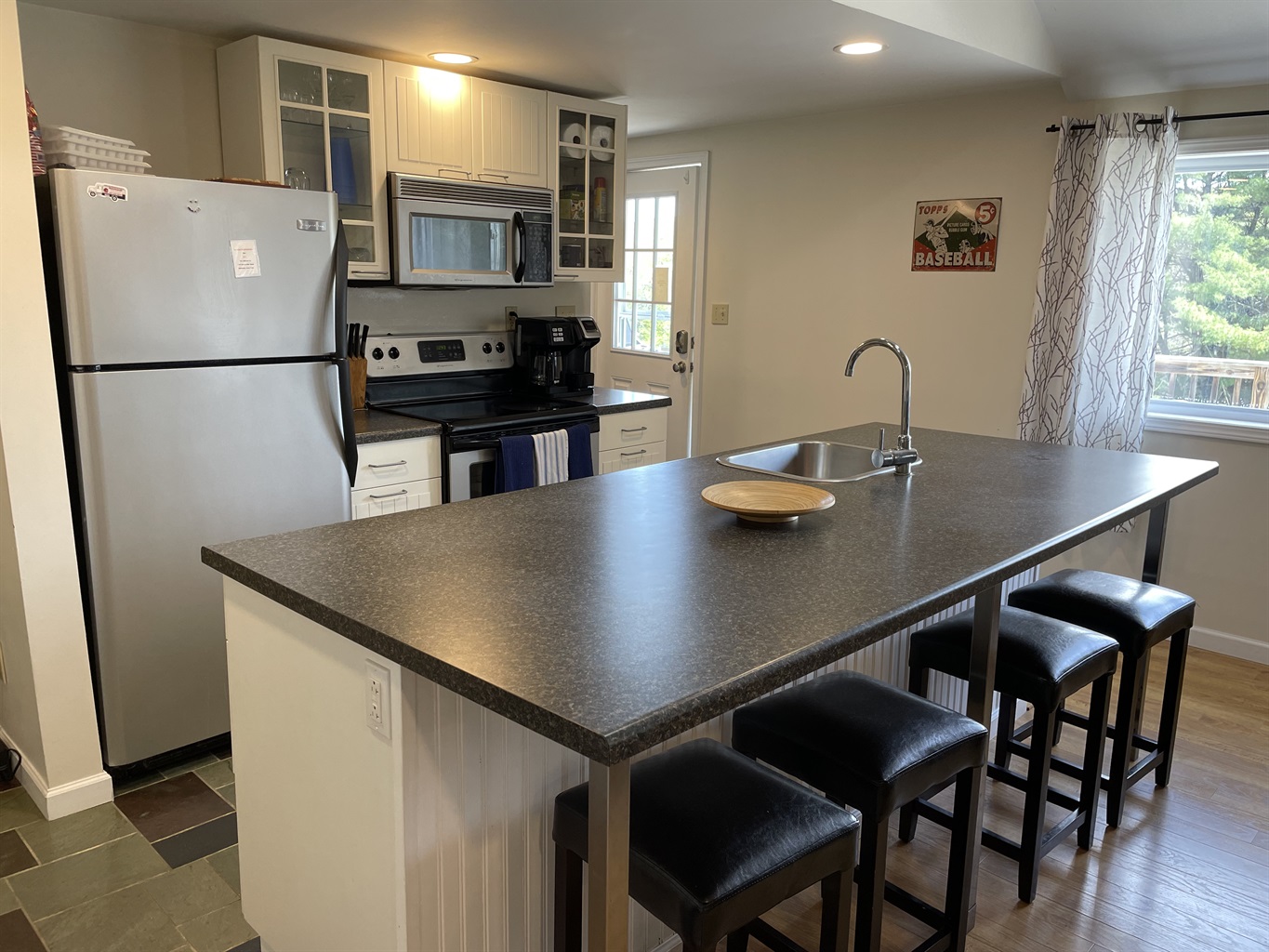 Remodeled kitchen and island