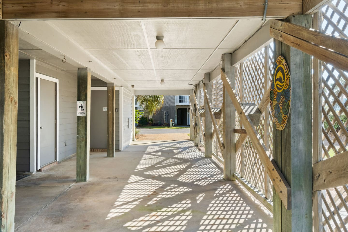 Pull right into your covered 2-car carport and rinse off at the outdoor shower before you even open the front door.