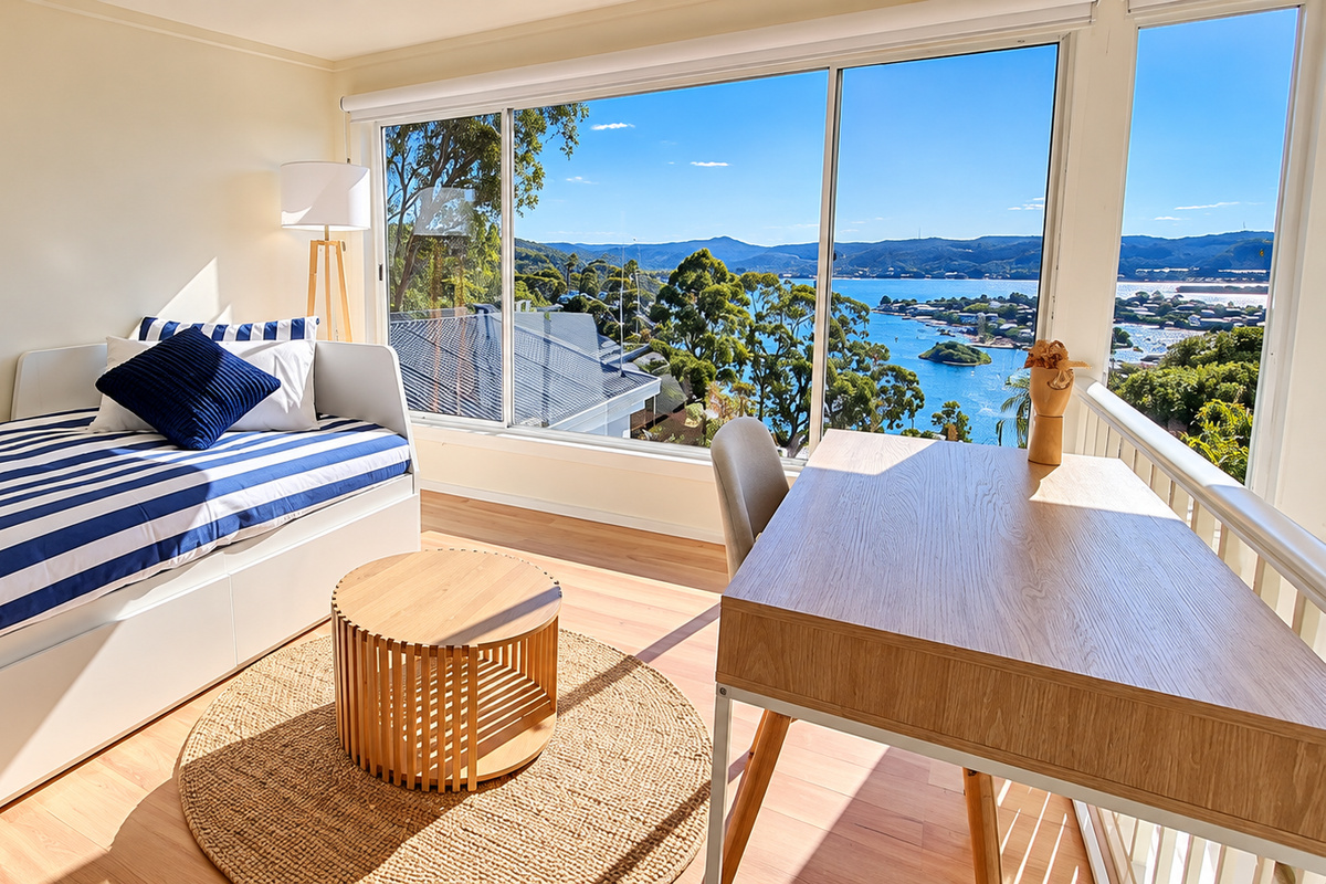 The flexible space is ideal for reading, working remotely or enjoying a quiet moment away from the main living areas.