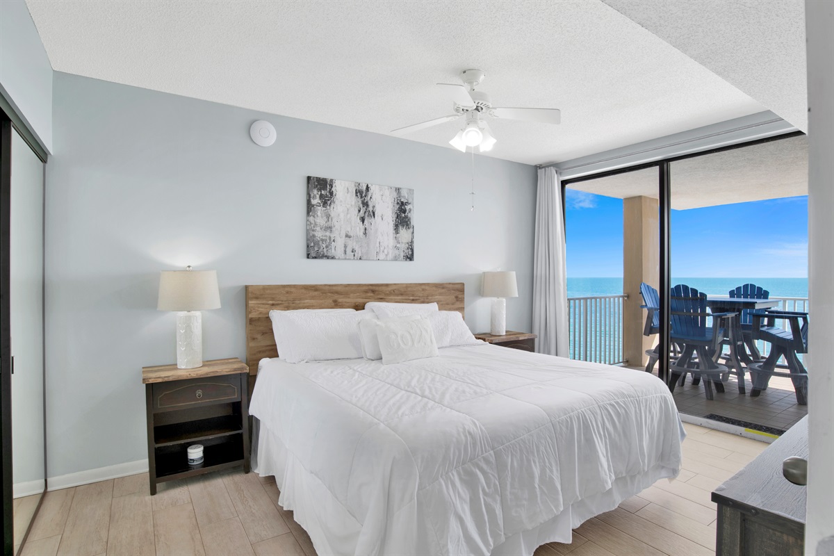 Wake up to waves 🌊 — and a bed that feels like a cloud.