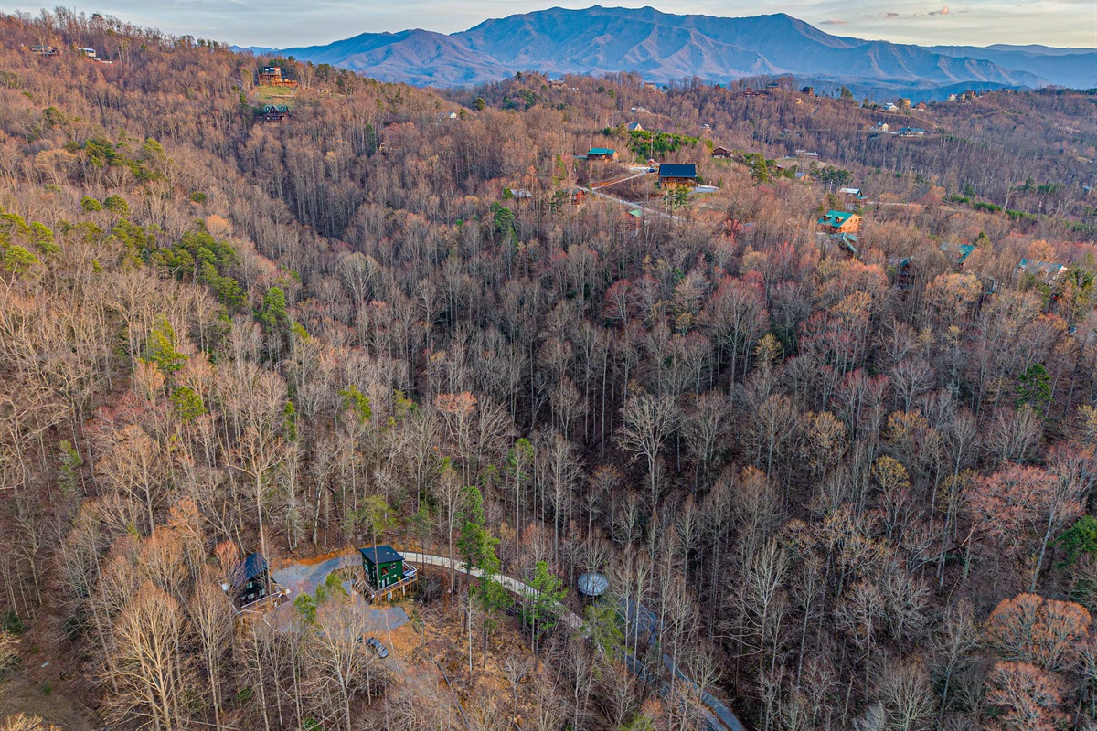 Drone mountain views