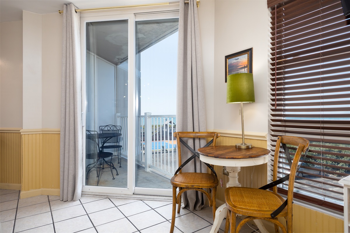 Living room with balcony access!