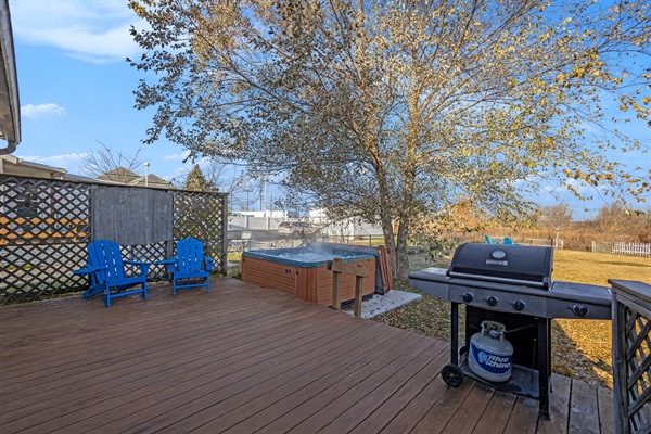 Spacious deck for grilling and lounging
