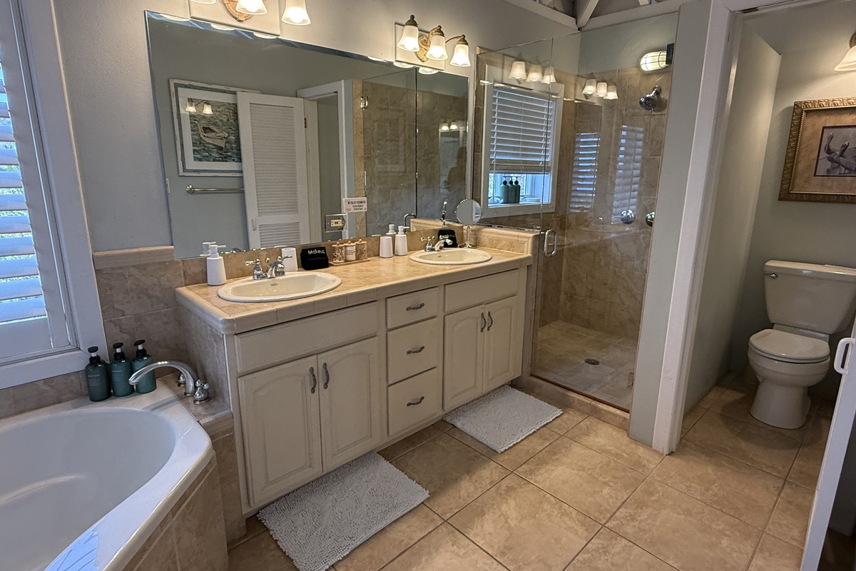 Conveniently appointed bathroom for a comfortable stay.