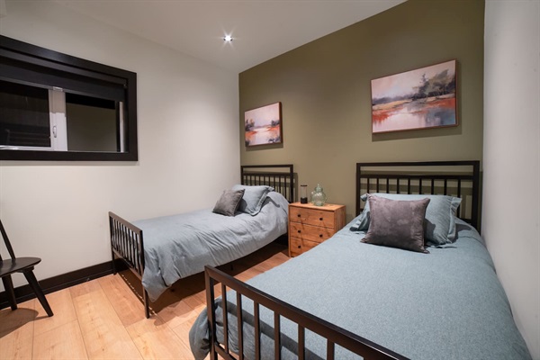 Basement Bedroom 1 Twin beds