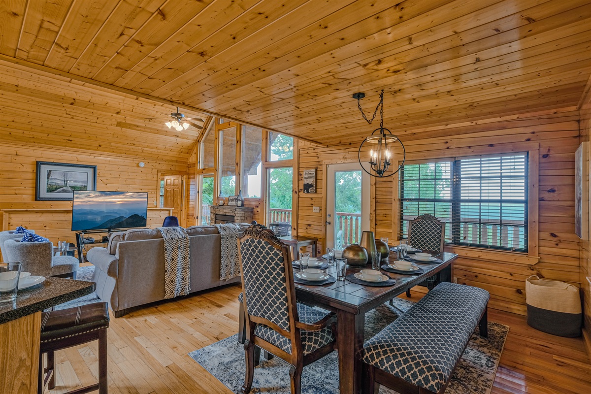 Dining area to enjoy meals with friends and family