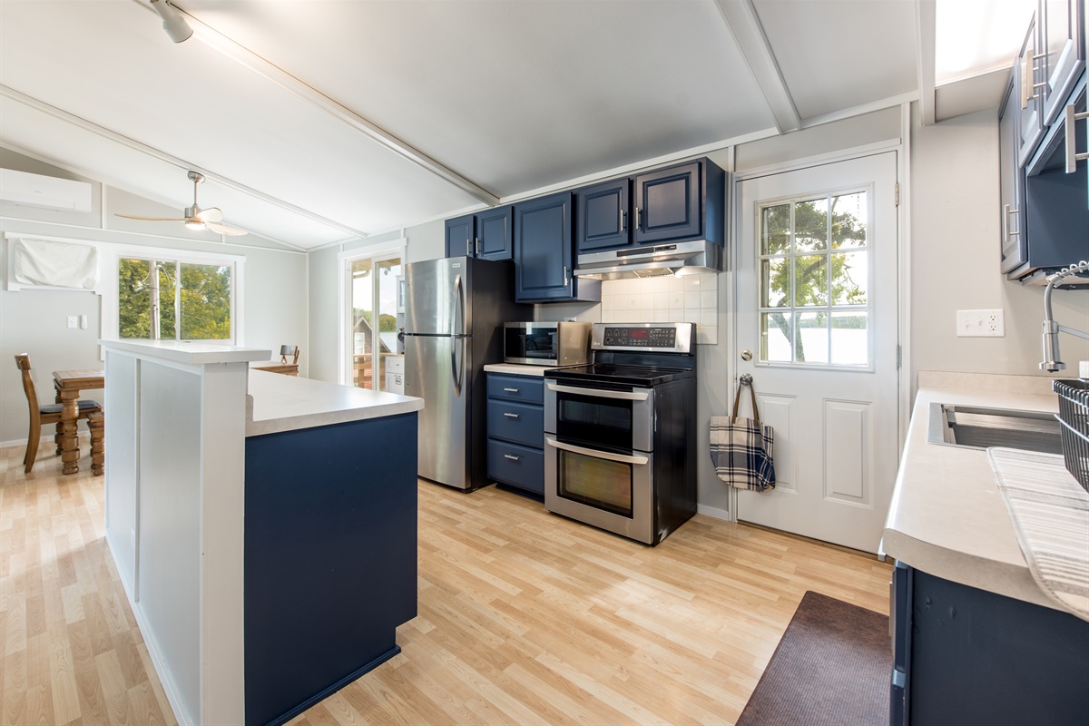 A fully stocked kitchen for meal prep