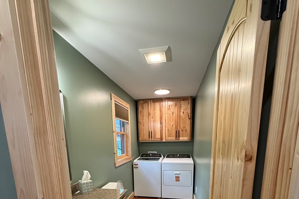 Half Bath/ Laundry on main level.