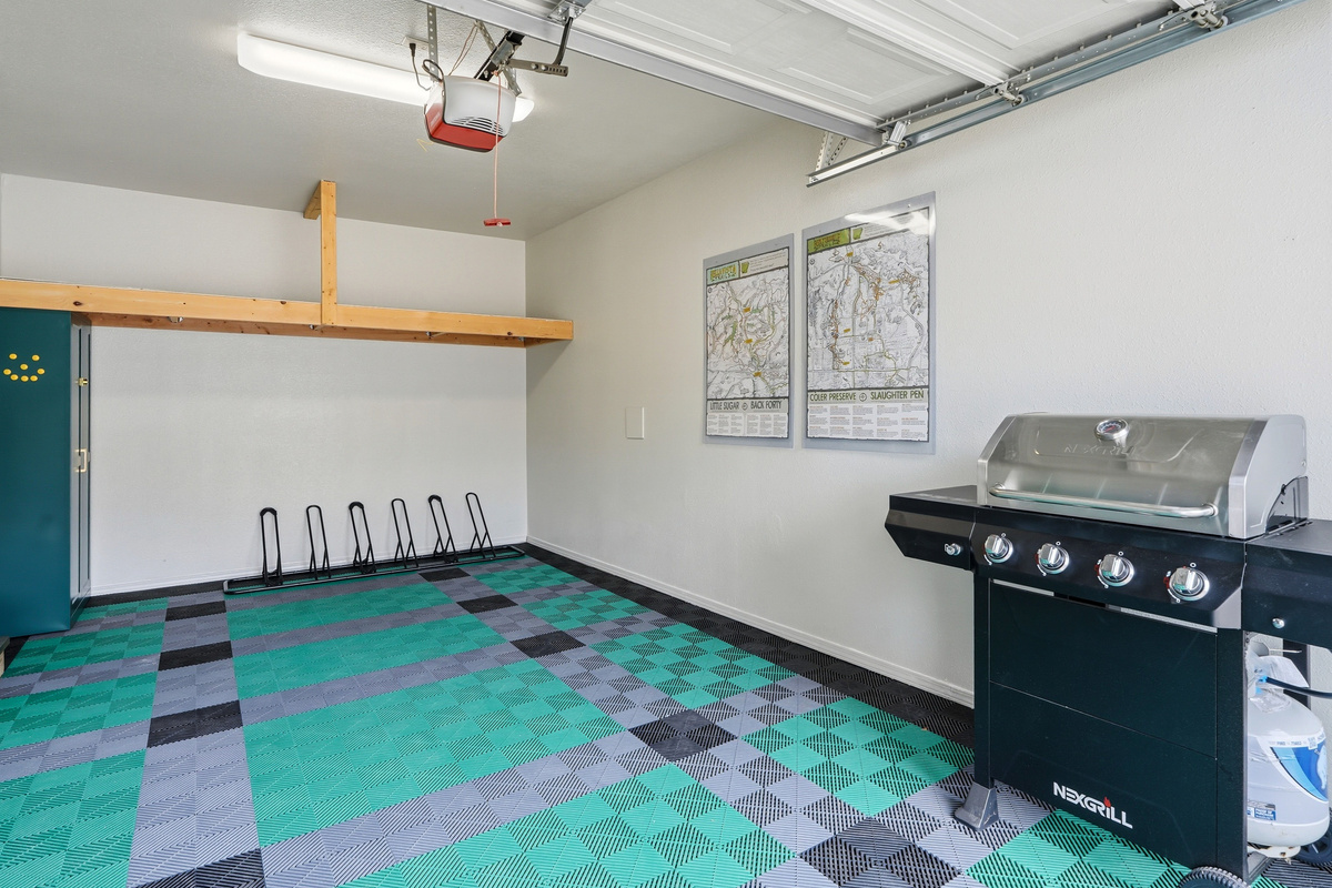 Bike rack storage and grill 