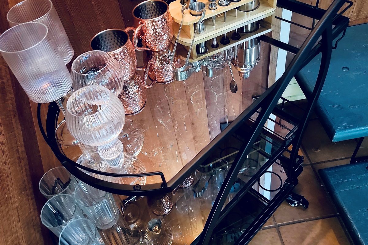 Open bar cart
