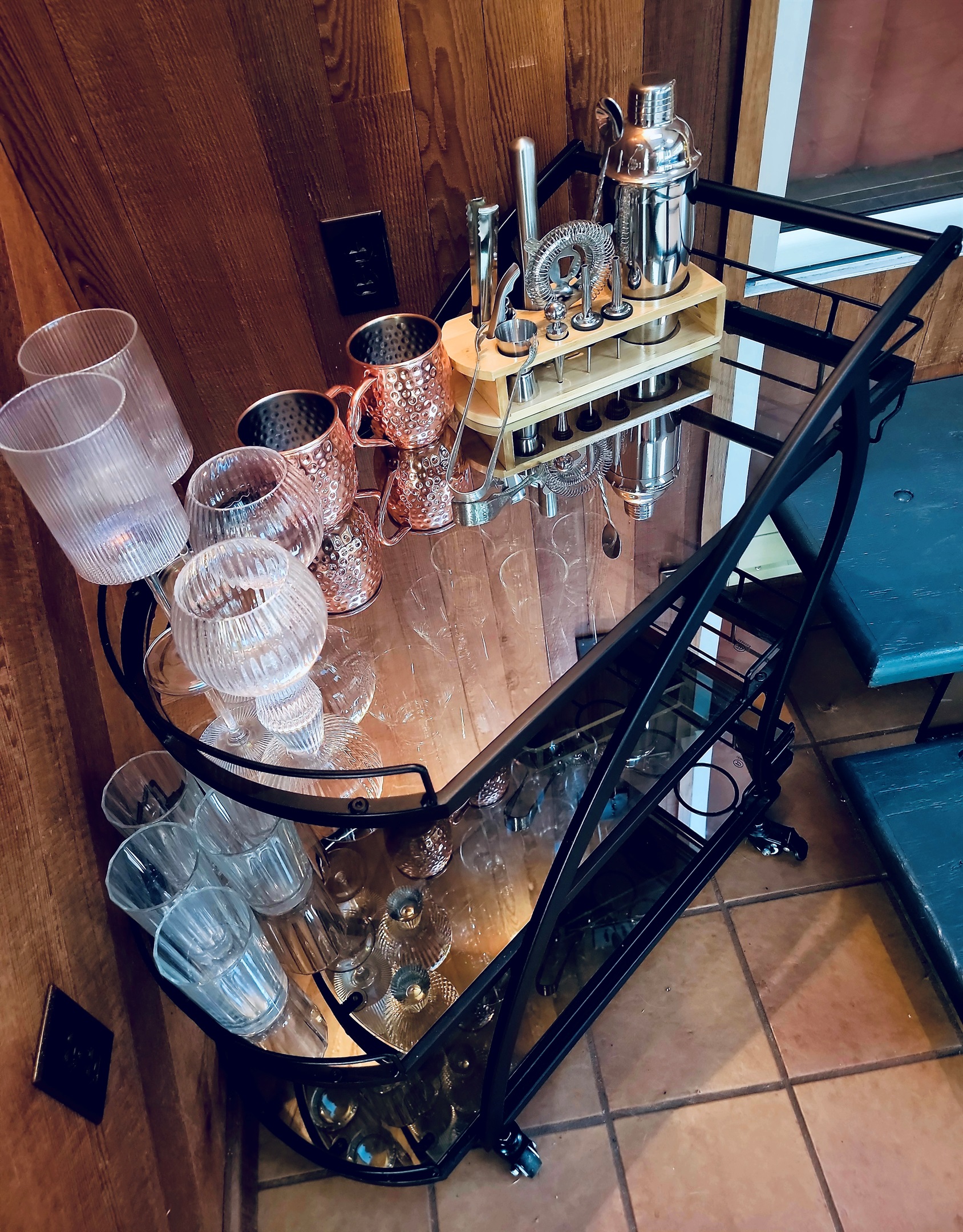 Open bar cart