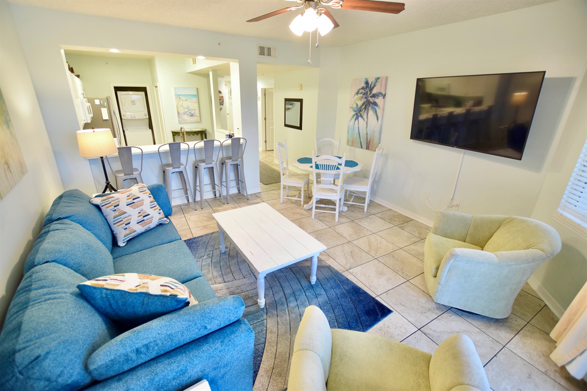 Destin West Gulfside #214: Living Room