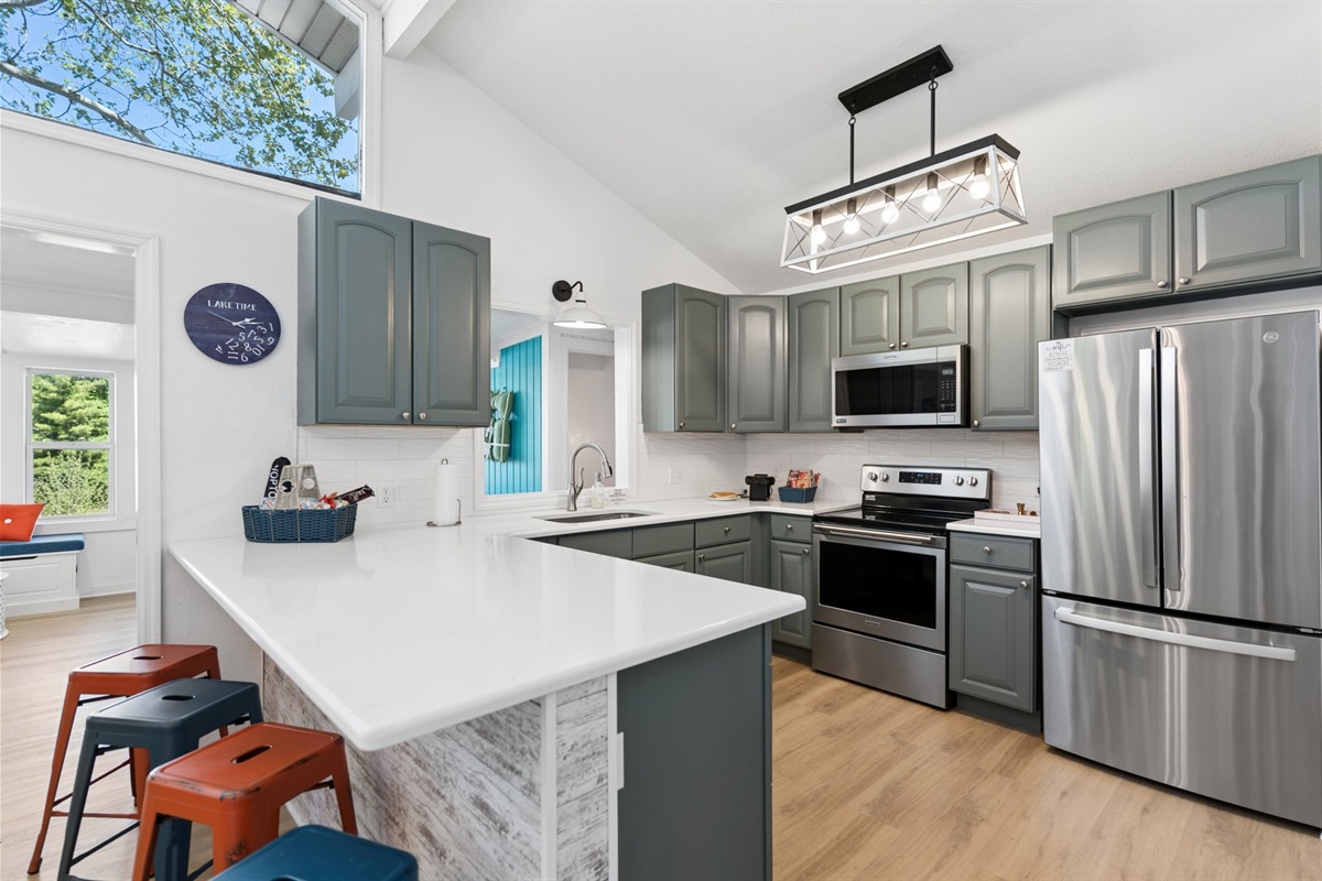 Cook, gather, and hang out - all in one bright, modern space.