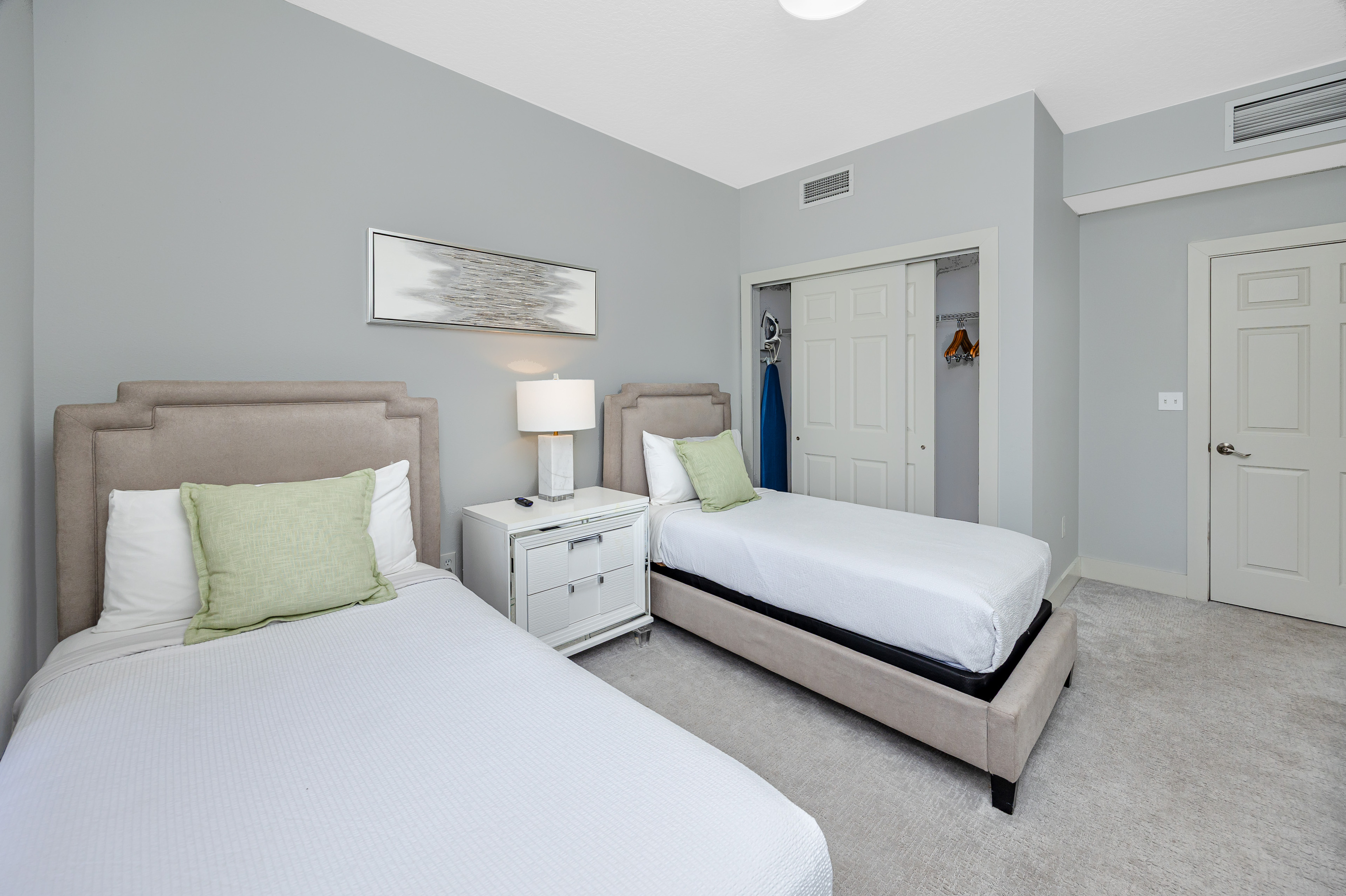 Two twin beds