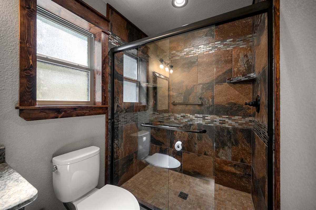 Beautiful stone shower 
