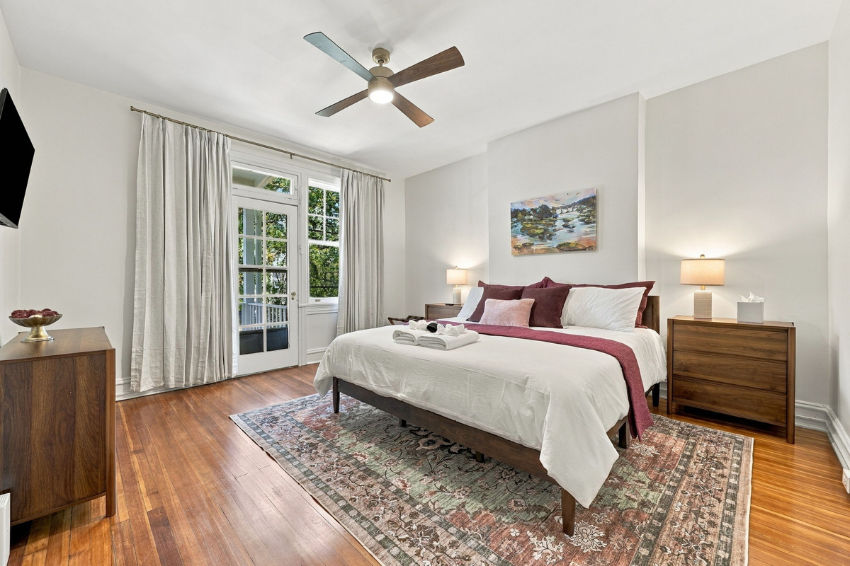 Bedroom Oasis: Enjoy bright mornings and serene views in this stylish, sunlit retreat!