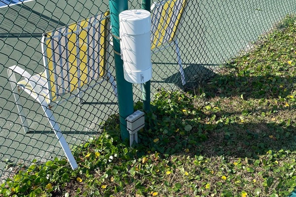 You'll find the corn hole bean bags in the white holder. Be sure to put them back for the next players! Thank you.