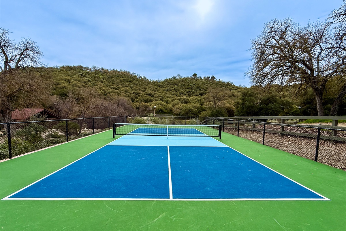 Enjoy playing a game of pickle ball on our private pickle ball court