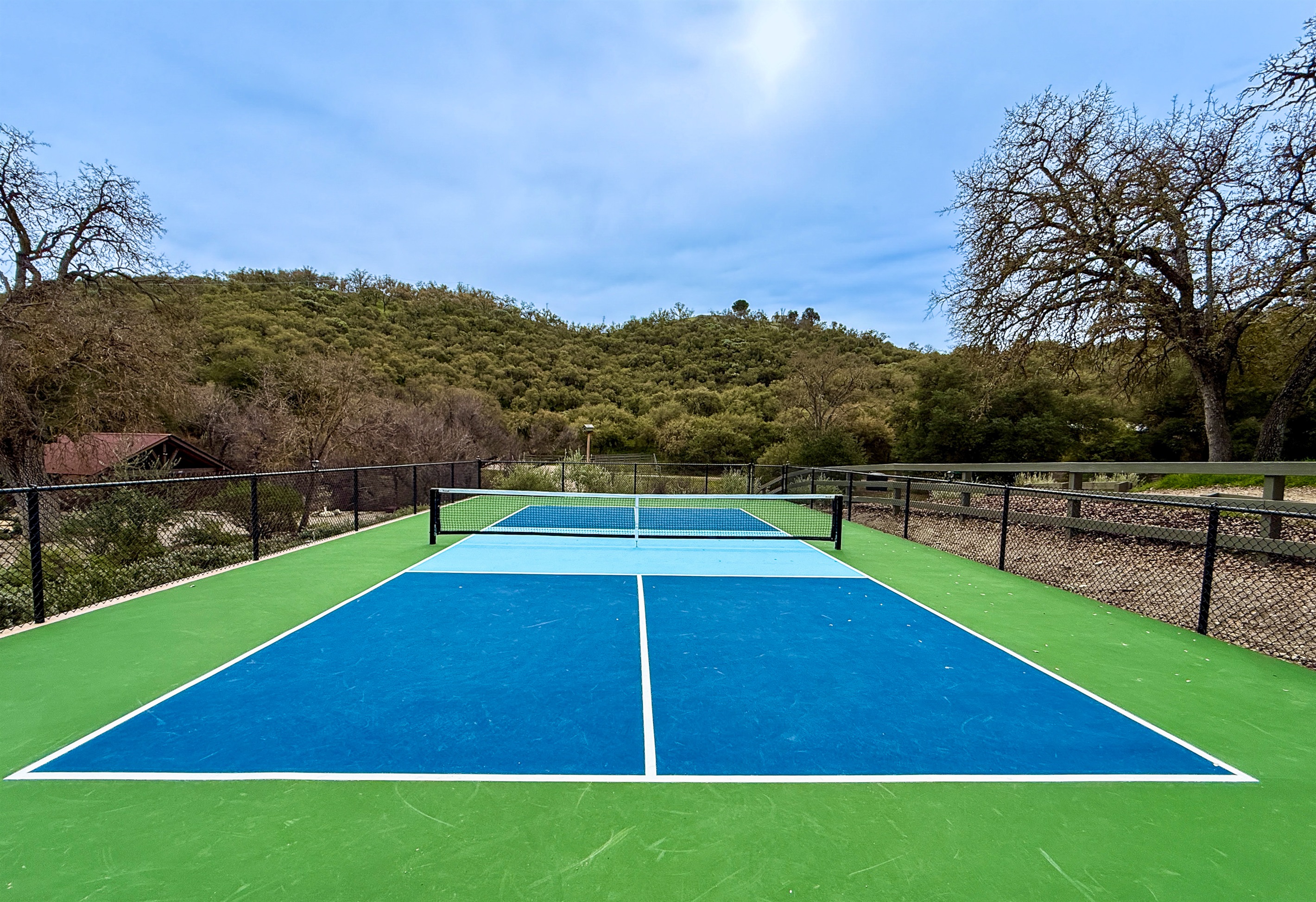 Enjoy playing a game of pickle ball on our private pickle ball court