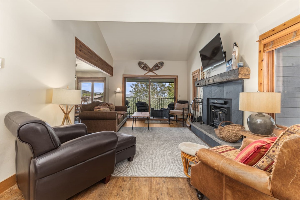 Main Level Living Room with Patio Access