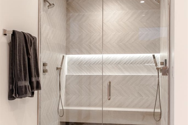 Master Shower with Double Rainfalls