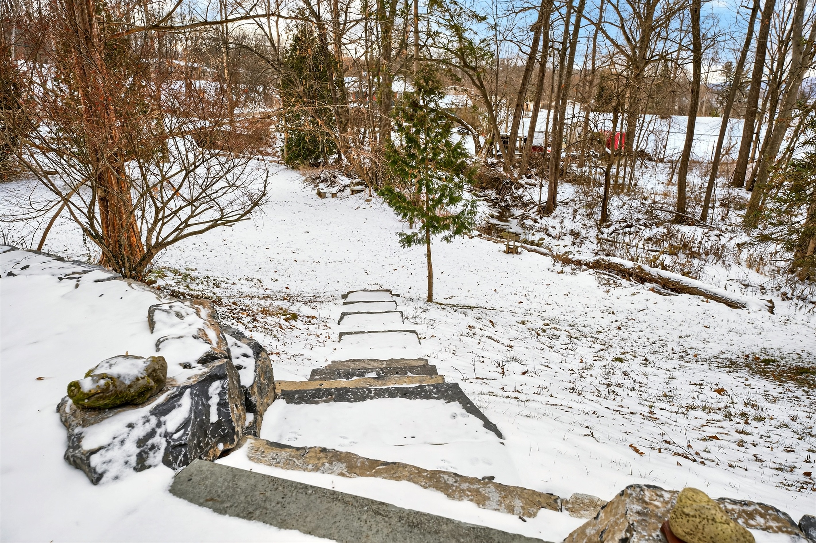 Steps leading to the creek