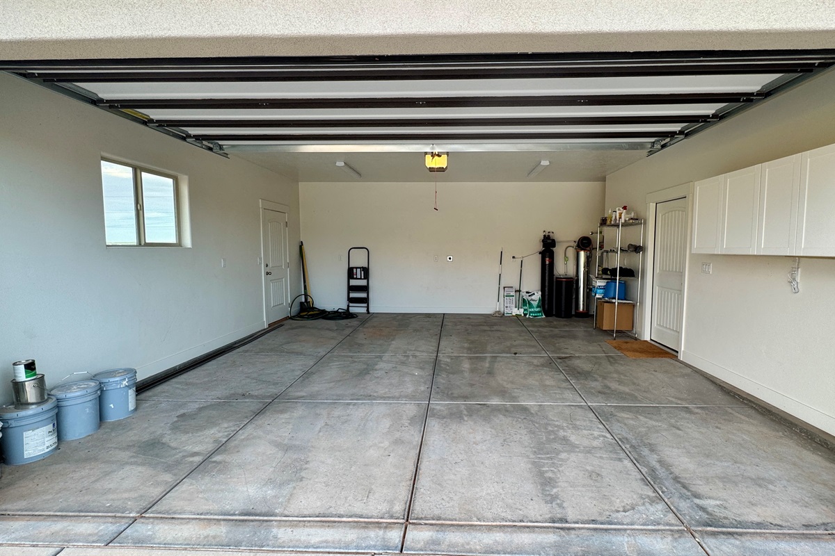 2-Car Garage - excellent for storing your toys!