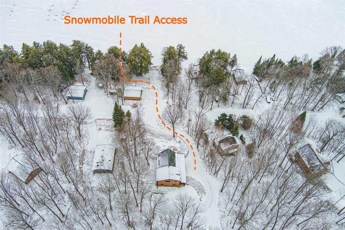 Snowmobile trail access from property