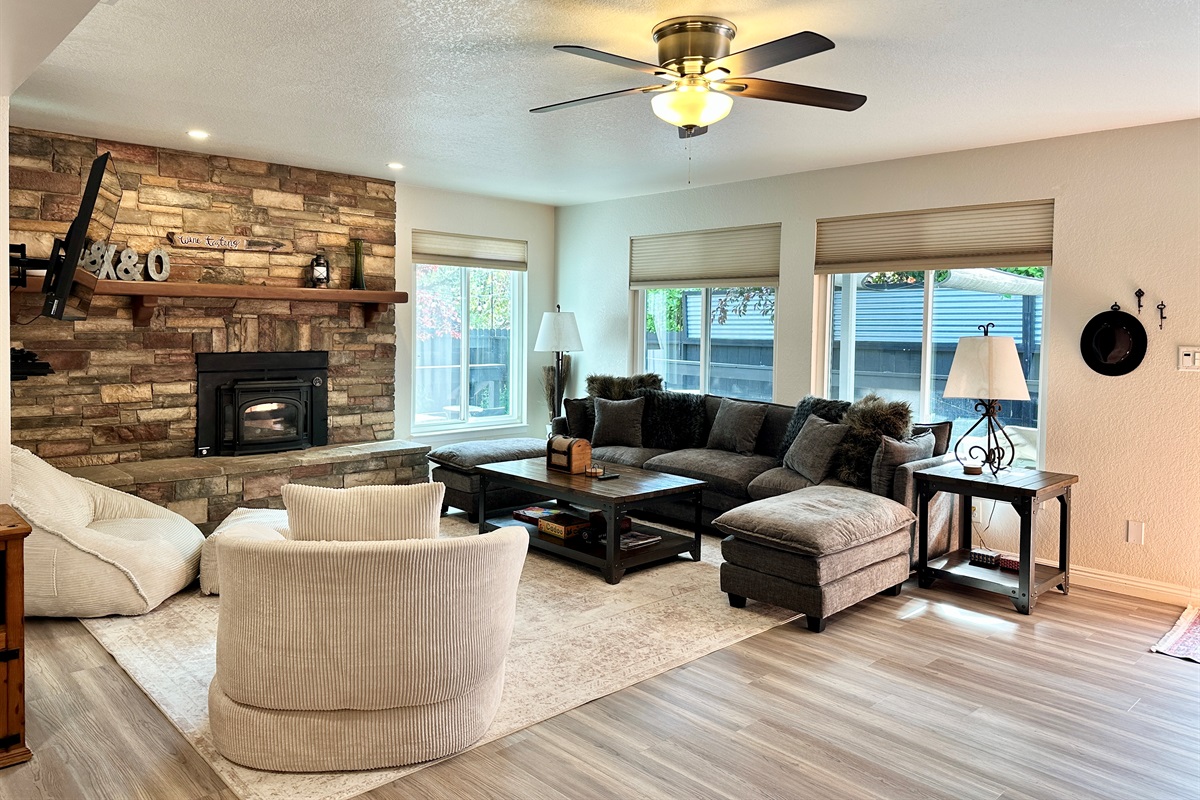 A welcoming retreat with rich textures and warmth.