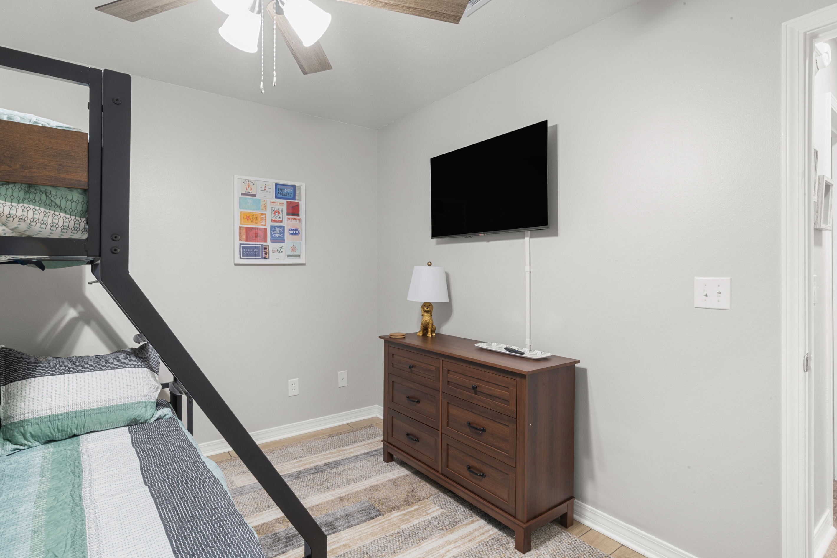 A fun bunk room that's perfect for kids or friends traveling together!