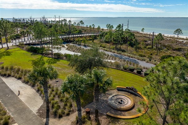 Access the firepit in the Windmark community by the boardwalk to the beach