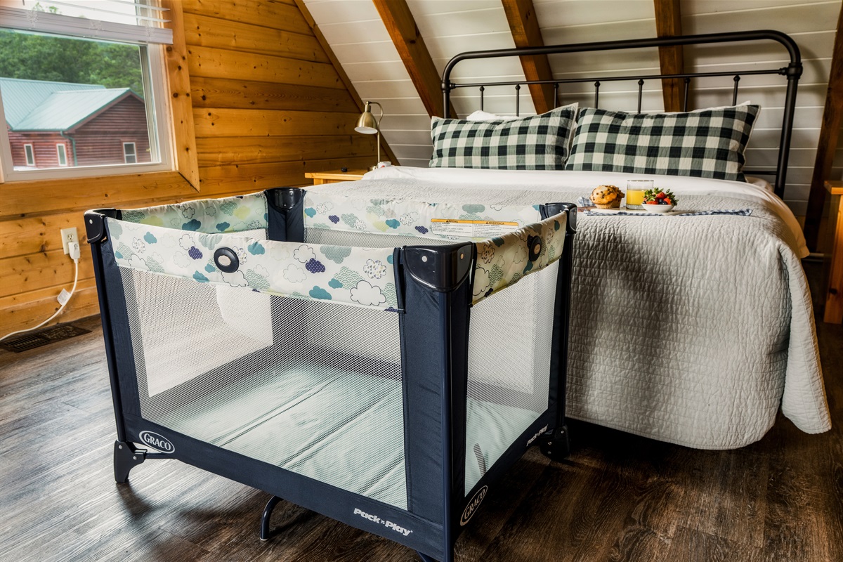 We supply a pack-n-play for your littles- (please bring your own sheets).
