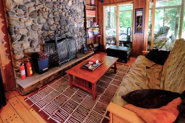 Hand built custom spectacular fireplace in Family Room- 1 of 2 fireplaces inside