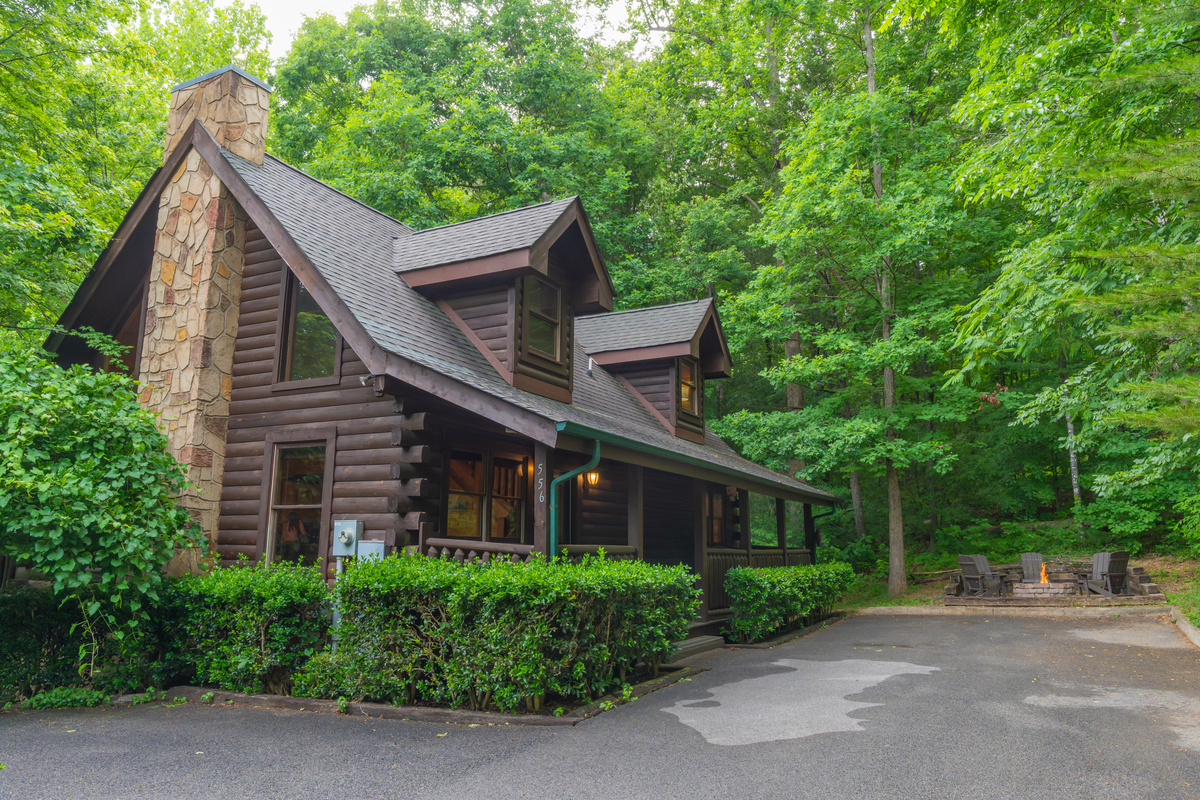 With towering trees surrounding the cabin, you'll enjoy the privacy without losing the amazing proximity to Pigeon Forge.
