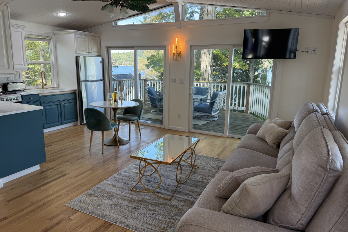 Open eat-in kitchen and living area