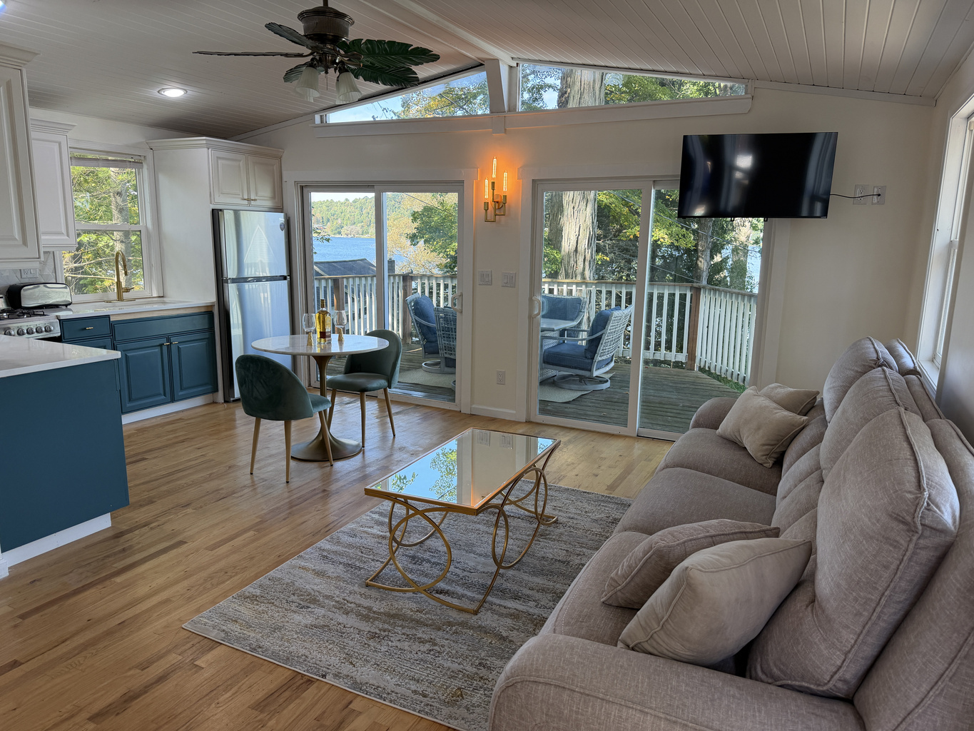 Open eat-in kitchen and living area