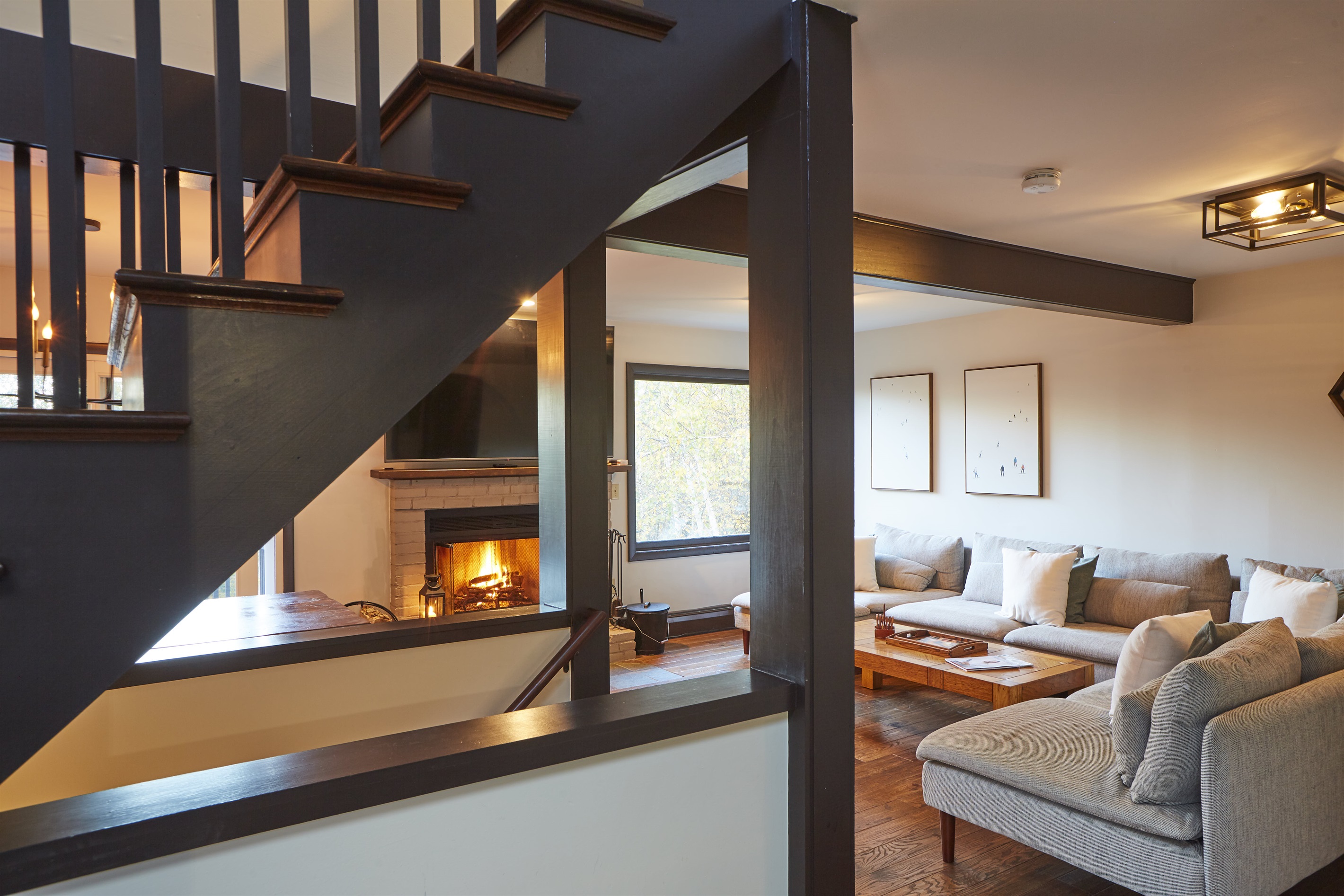 The home's unique design and architecture create an inviting and comfortable atmosphere for all guests.