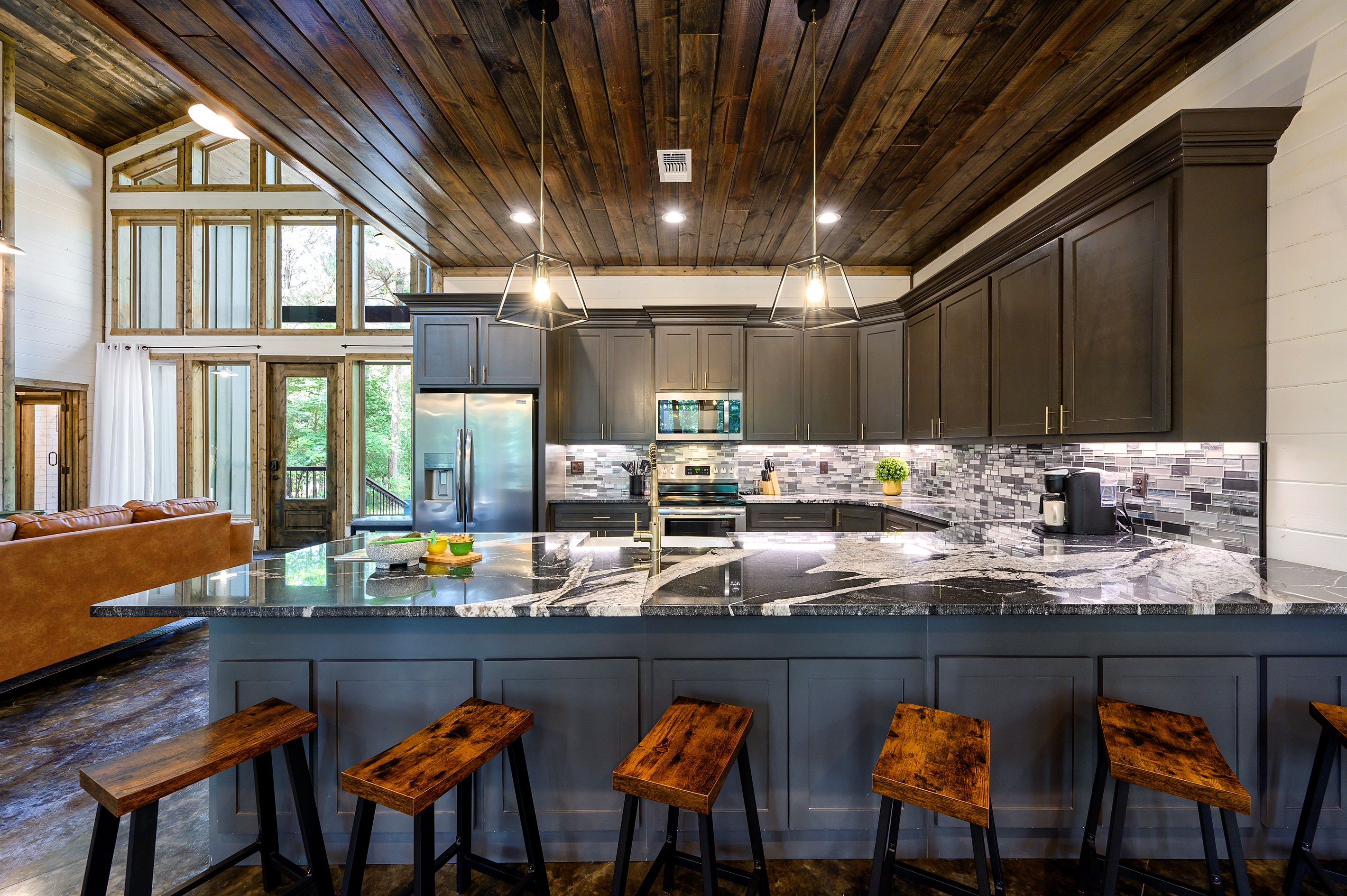 Stylish kitchen bar area